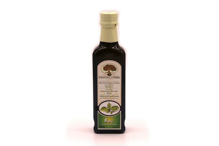 Olijfolie extra vierge met basilicum 25cl Frantoi Cutrera